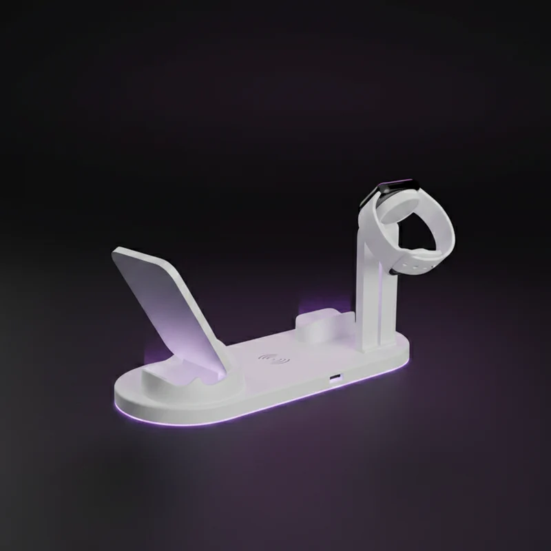 4-in-1 Wireless Charger Station – 15W Fast Charging for Phone, Watch & Earbuds