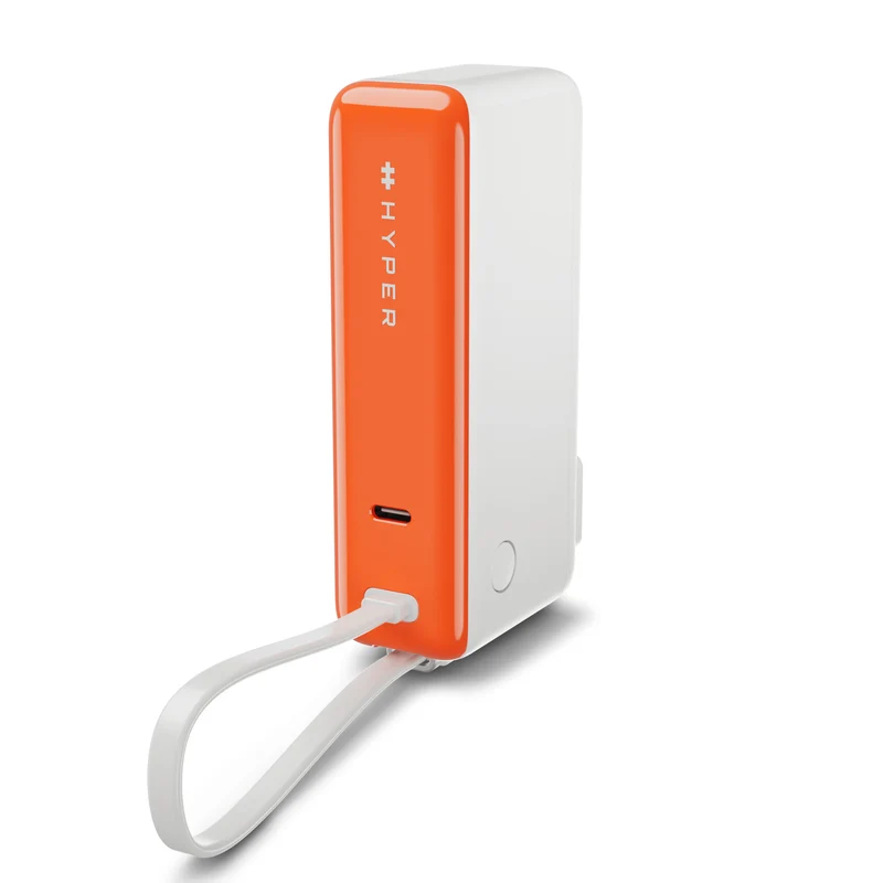 Mini-batterie externe et chargeur secteur HyperJuice® Flex USB-C 35 W - Orange