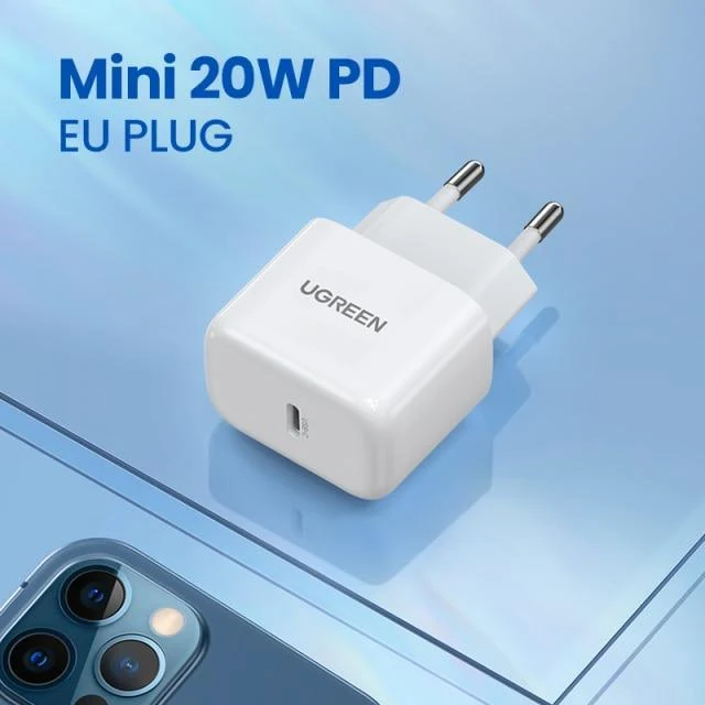 Chargeur rapide 20W sortie USB-C pour smartphone iPhone, Xiaomi , Samsung, LG