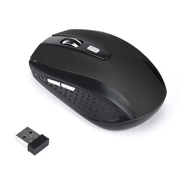 Souris USB optique sans fil 6 boutons 2.4Ghz 2000 DPI pour joueurs (Laptop)