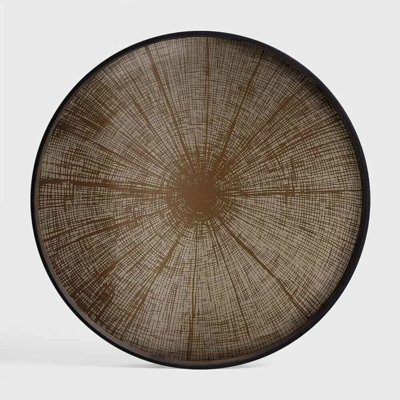 Ethnicraft Plateau Miroir Slice Grand – Bronze Ø 61 cm