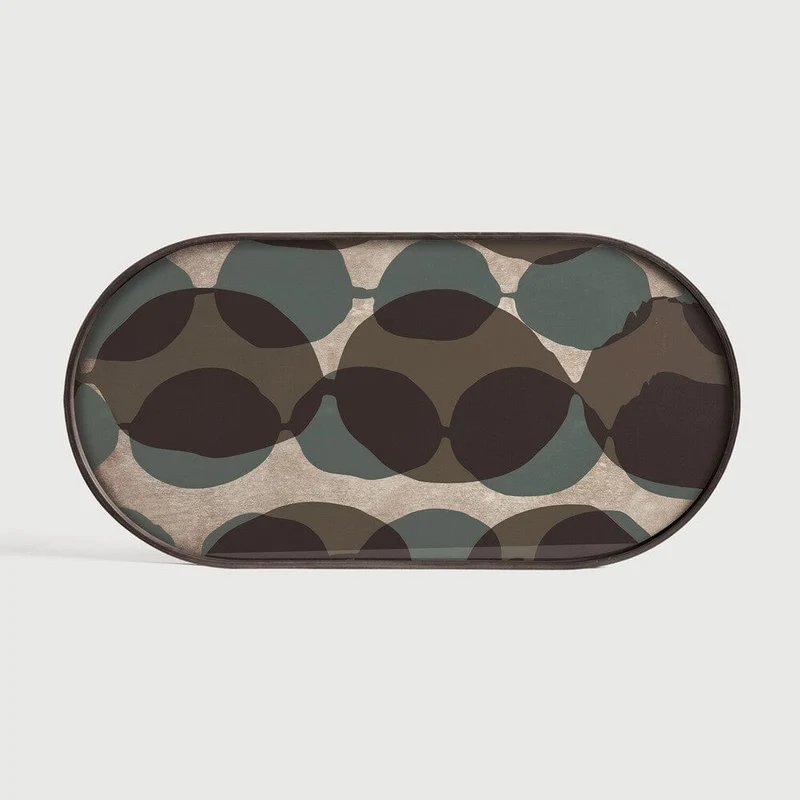 Ethnicraft Plateau en Verre Connected Dots - Oblong