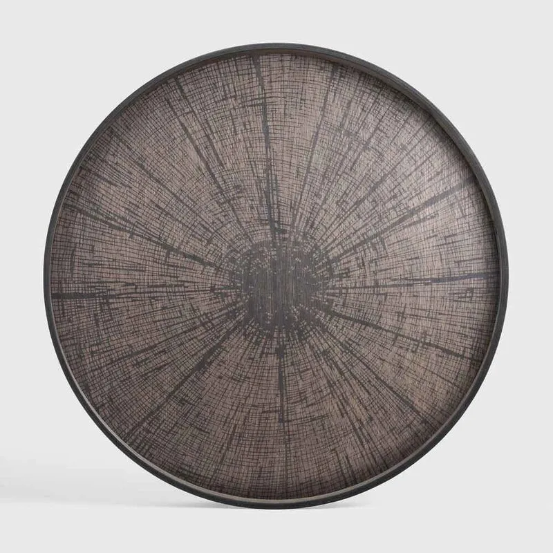 Ethnicraft Plateau en Bois Slice XL – Noir Ø 92cm