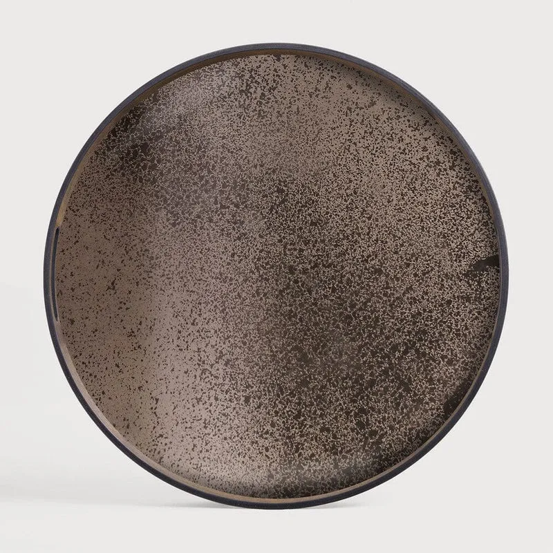Ethnicraft Plateau en Miroir Aged – Bronze Ø 48 cm, 92 cm