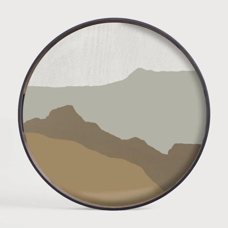 Ethnicraft Plateau en Verre Wabi Sabi – Rond Ø 48cm