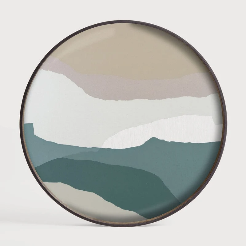 Ethnicraft Plateau en Verre Wabi Sabi – Rond Ø 61cm