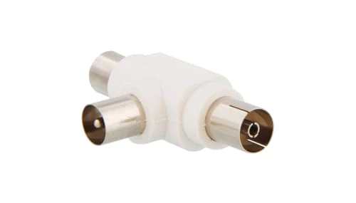 Adaptateur antenne TV 9mm mâle / 2 x 9mm femelle