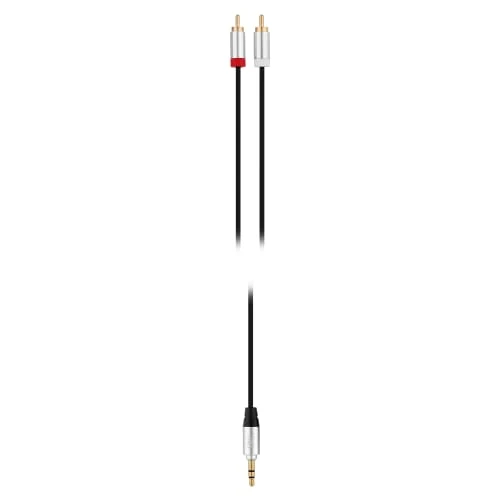 Câble jack 3,5mm mâle / 2 RCA mâle 3m connecteur or