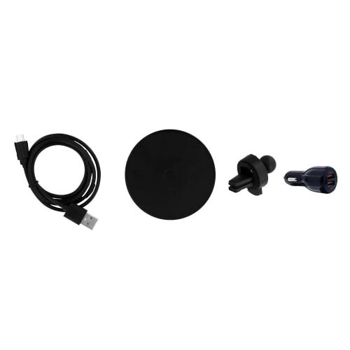 Support charge induction 10W mâchoire ventouse et grille d'aération