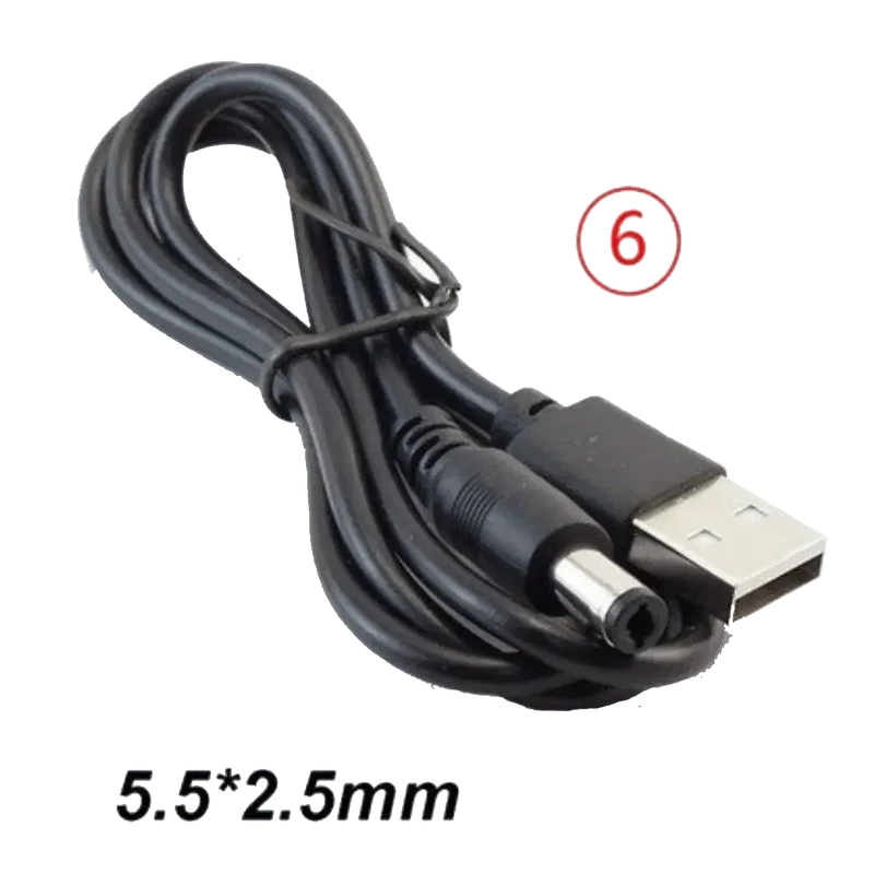 Câble d'alimentation DC USB vers Jack DC 5.5 x 2.5mm