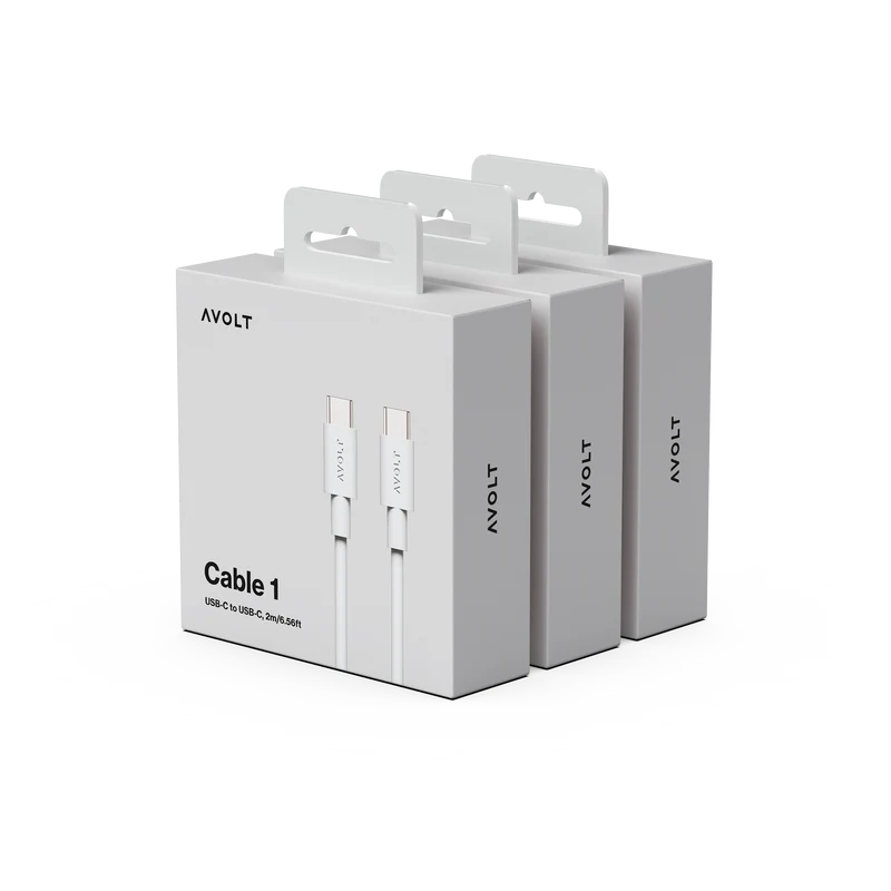 New Cable 1 | 3-Pack Gotland Gray USB-C to USB-C