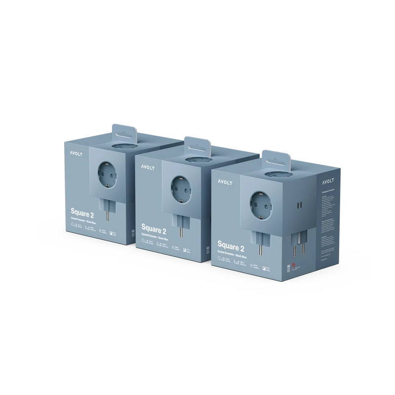 Square 2 | 3-Pack Shark Blue USB-C