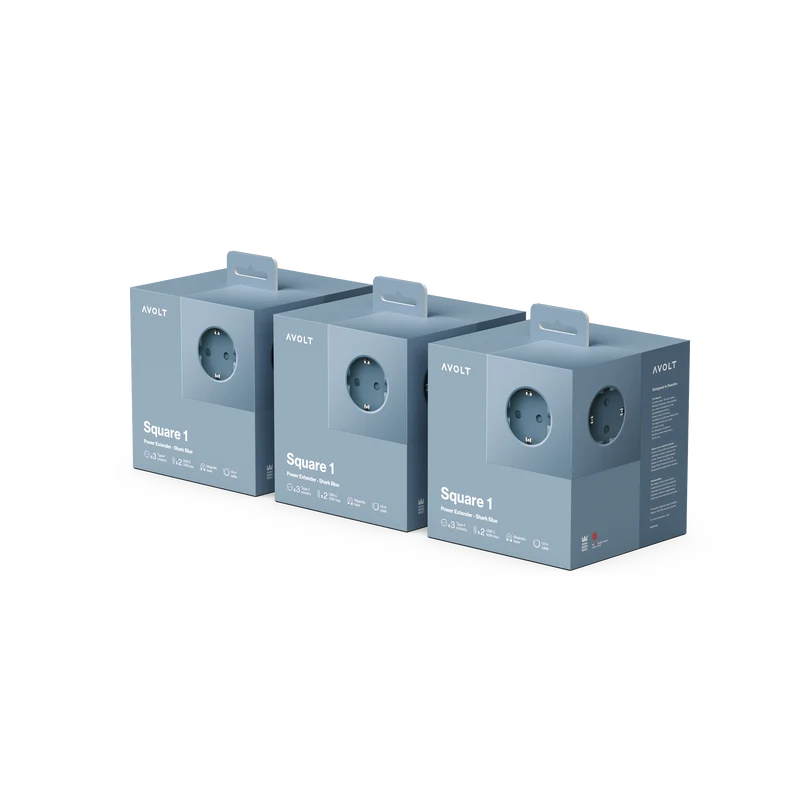Square 1 | 3-Pack Shark Blue USB-C