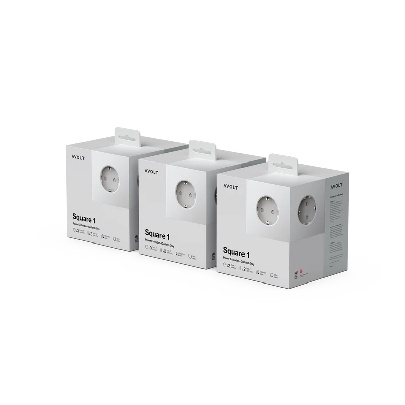 Square 1 | 3-Pack Gotland Gray USB-C