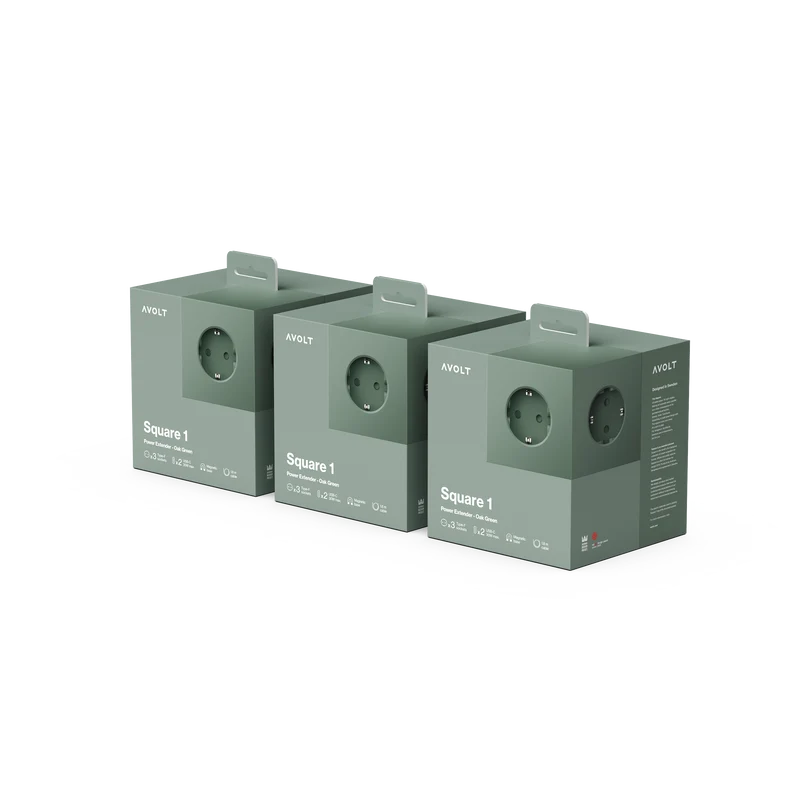Square 1 | 3-Pack Oak Green USB-C