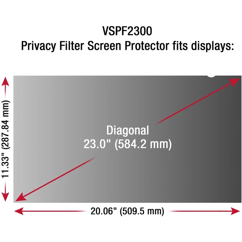 Filtre de confidentialité ViewSonic - Protection d'écran VSPF2300