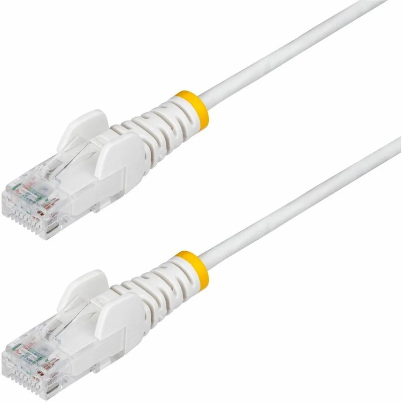 Câble Ethernet StarTech CAT6 mince blanc 9 pouces, RJ45 mince sans accrocs, UTP, LSZH, cuivre nu 28 AWG, cordon de brassage réseau mince N6PAT9INWHS
