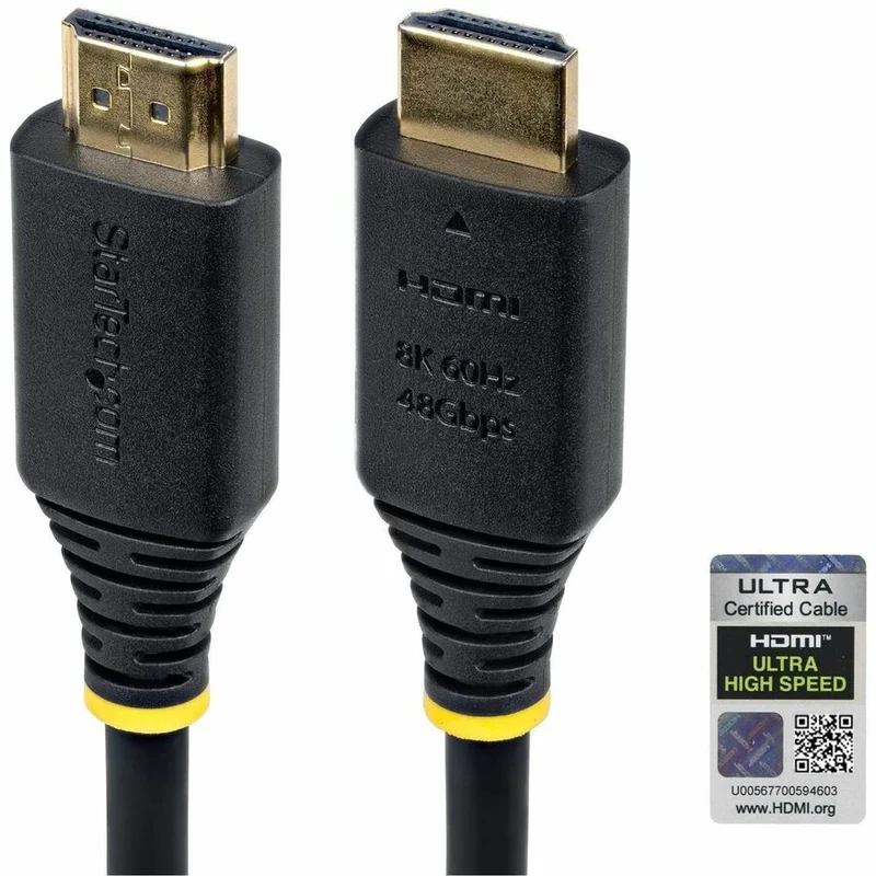 Câble HDMI ultra haute vitesse certifié StarTech.com de 1 m (3.3 pi), 8K 60 Hz/4K 120 Hz, HDMI 2.1 avec HDR10+/eARC, 48 Gbit/s, référence HDMI21-CBL-8K60-1M