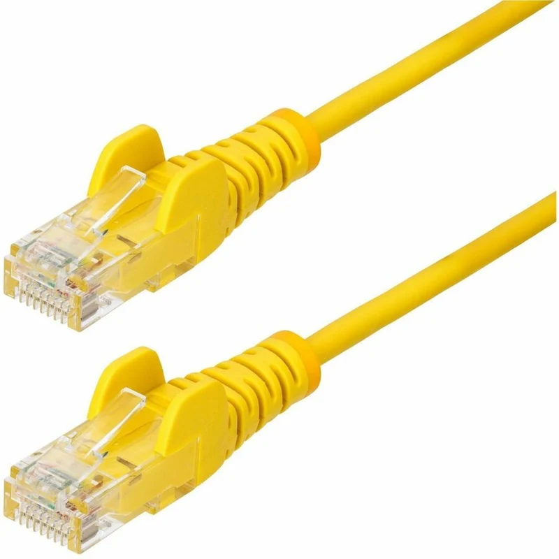 Câble Ethernet StarTech CAT6 fin jaune de 90 cm (3 pi), connecteur RJ45 fin et anti-accrochage, UTP, LSZH, cuivre nu 28 AWG, cordon de brassage réseau fin N6PAT3YLS