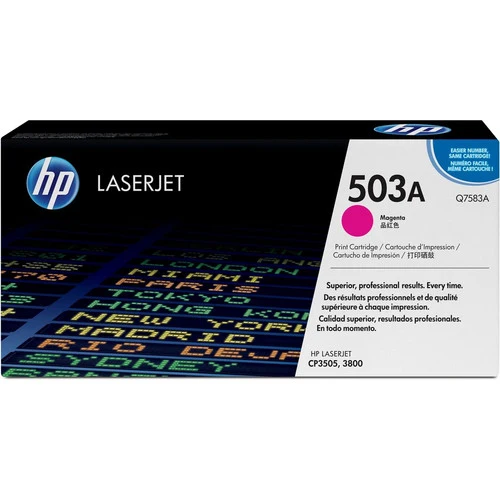 Cartouche de toner laser d'origine HP 503A (Q7583A) - Paquet unique - Magenta - 1 unité Q7583A