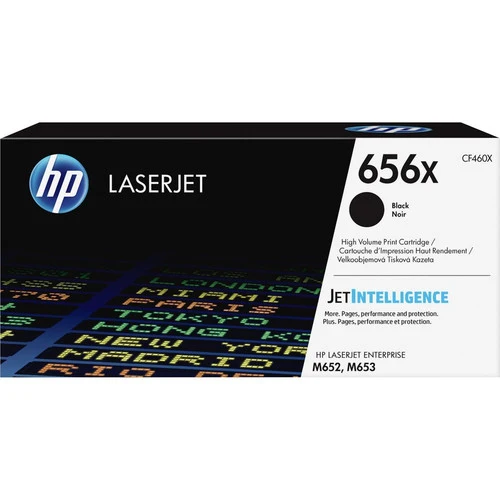 Cartouche de toner laser HP 656X (CF460X) d'origine à haut rendement - Noir - 1 pièce CF460X
