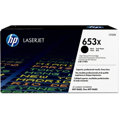 Cartouche de toner laser HP 653X (CF320X) d'origine à haut rendement - Paquet unique - Noir - 1 de chaque CF320X