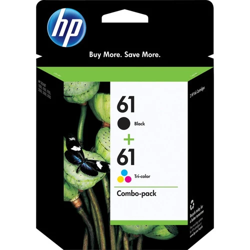 Cartouche d'encre jet d'encre HP 61 d'origine - Noir, cyan, magenta, jaune - 2/paquet CR259FN#140