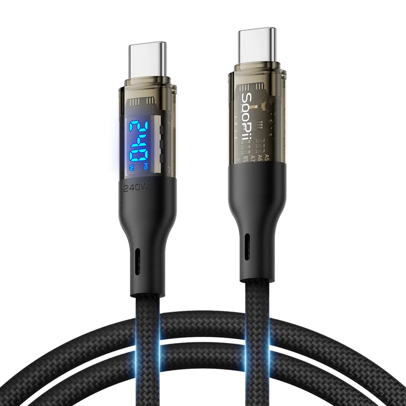 SooPii USB-C Cable, 240W LED Display, S45CC