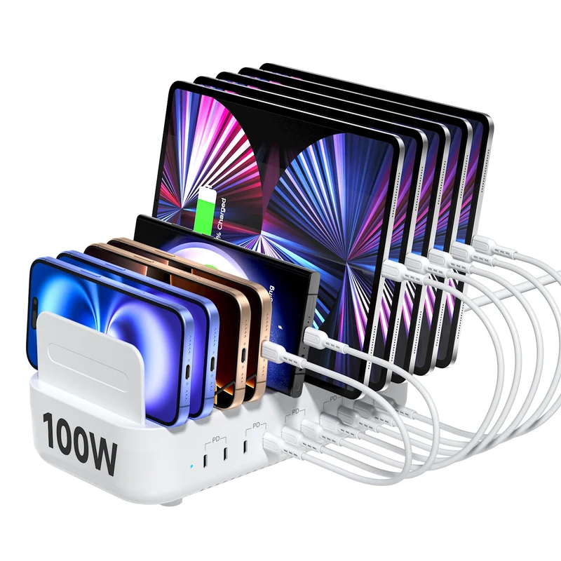 SooPii USB-C Charging Station, 100W 10-Port Multi Device, CS101