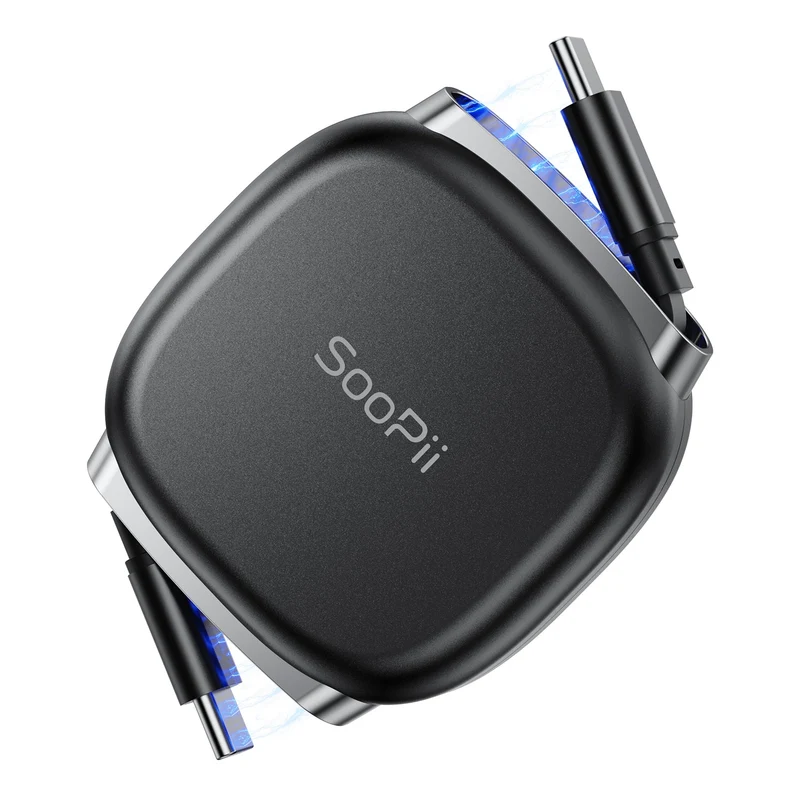 SooPii USB-C Cable, 240W Retractable Ultra-Slim, S86
