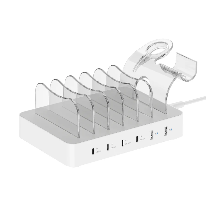 SooPii USB-C Charging Station, 90W 6-Port Multi Device, CS60 Pro