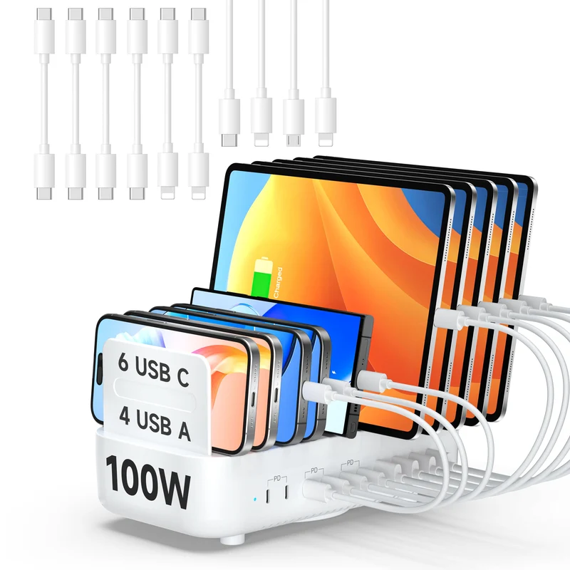 SooPii USB-C Charging Station, 100W 10-Port Multi Device, CS102