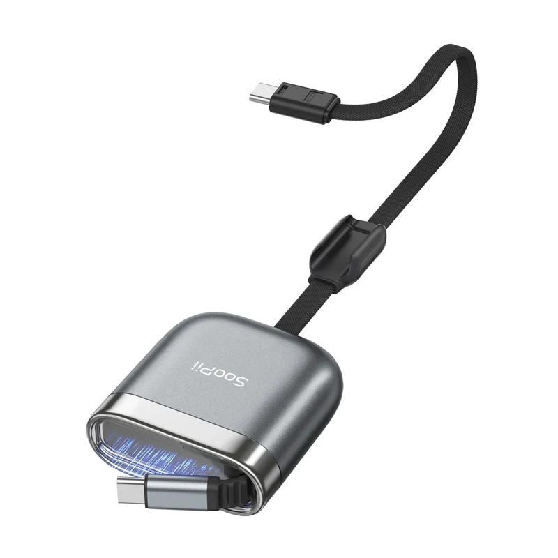 SooPii USB-C Cable, 240W Retractable 8-Stage, S96