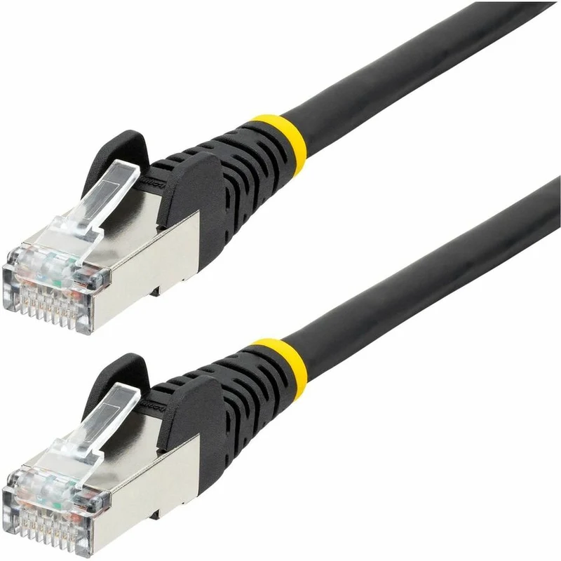 StarTech.com Câble Ethernet CAT1a de 6 m, noir, faible fumée, sans halogène (LSZH), 10 GbE, 100 W PoE S/FTP, cordon de brassage réseau RJ-45 sans accroc NLBK-1F-CAT6A-PATCH