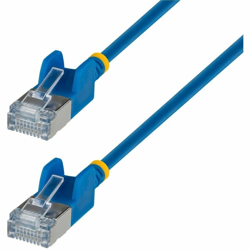 Câble Ethernet StarTech CAT6a ultra-mince bleu de 1,2 m (4 pi), sans accrocs, FTP, fil de cuivre nu, cordon de brassage RJ45 fin 34 AWG N6APATSTP34BLS-4FT