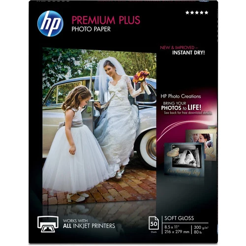 Papier photo brillant doux HP Premium Plus CR667A