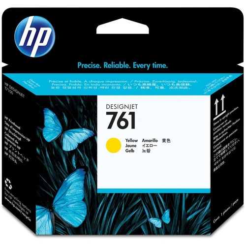 Tête d'impression jet d'encre HP 761 (CH645A) d'origine - Pack individuel - Jaune - 1 unité CH645A