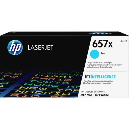 Cartouche de toner laser HP 657X (CF471X) d'origine à haut rendement - Cyan - 1 de chaque CF471X