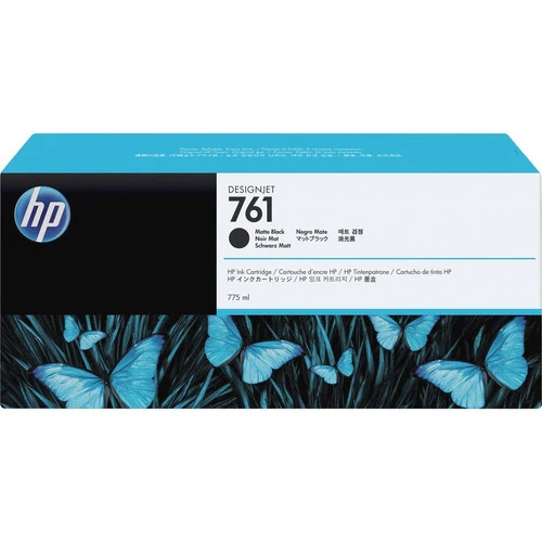 Cartouche d'encre à jet d'encre d'origine HP 761 (CM997A) - Paquet unique - Noir mat - 1 unité CM997A