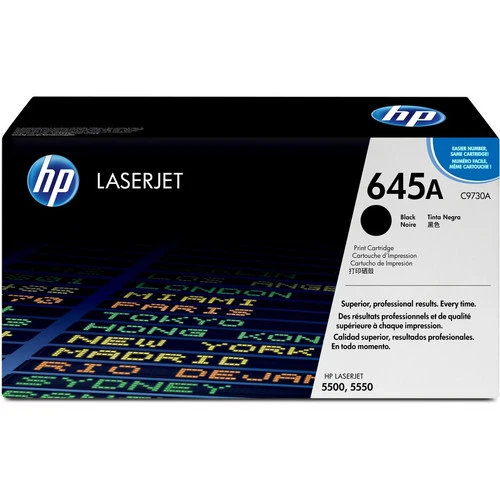 Cartouche de toner laser d'origine HP 645A (C9730A) - Paquet unique - Noir - 1 unité C9730A