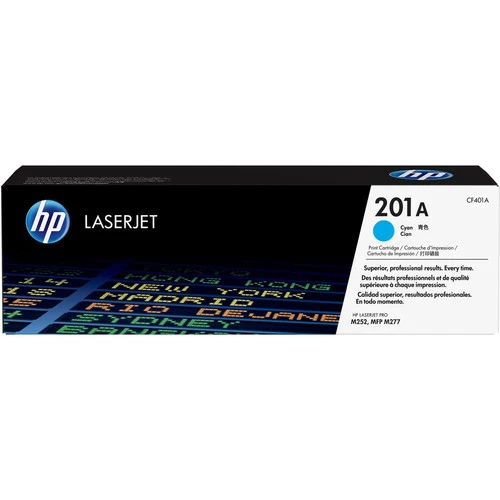 Cartouche de toner laser d'origine HP 201A - Cyan - 1/paquet CF401A