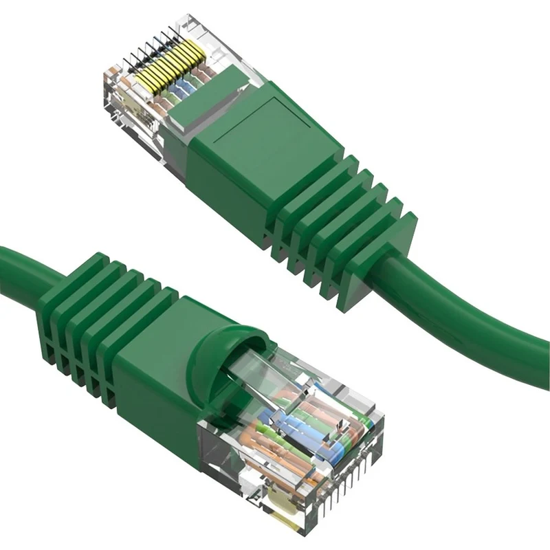 Câble de raccordement Axiom 18 pouces CAT6 UTP 550 MHz avec gaine moulée anti-accroc (vert) C6MB-N18IN-AX