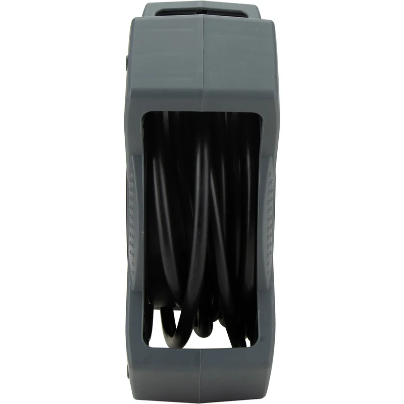 Enrouleur domestique 3/5m 4 prises 2P+T - gris et noir - Zenitech