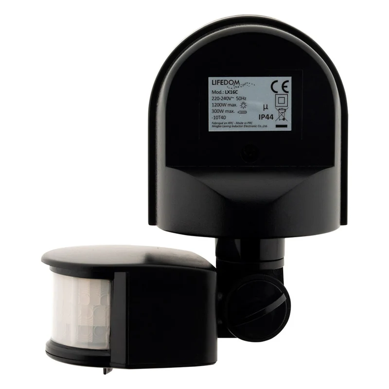 Détecteur mouvement IP44 - tête orientable - 1200W - Zenitech