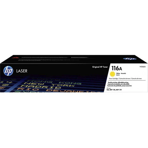 Cartouche de toner laser d'origine HP 116A (W2062A) - Jaune - 1 unité W2062A