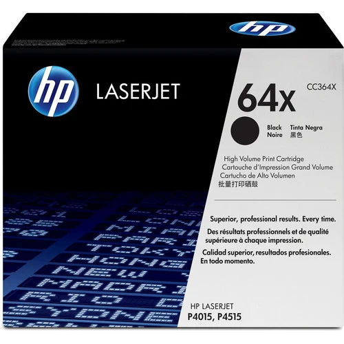 Cartouche de toner laser d'origine HP 64X (CC364X) - Paquet unique - Noir - 1 de chaque CC364X