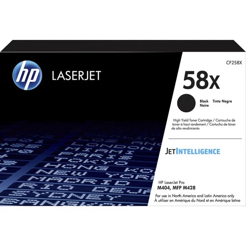 Cartouche de toner laser HP 58X (CF258X) d'origine à haut rendement - Noir - 1 pièce CF258X