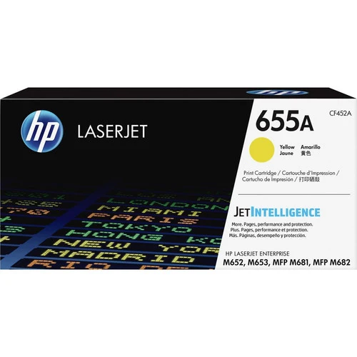 Cartouche de toner laser d'origine HP 655A (CF452A) - Jaune - 1 unité CF452A