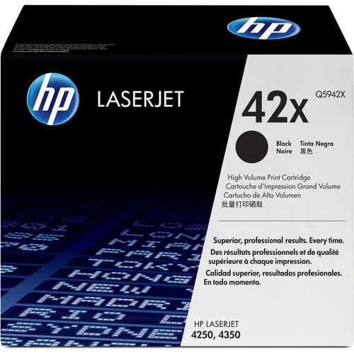 Cartouche de toner laser d'origine HP 42X (Q5942X) - Paquet unique - Noir - 1 unité Q5942X