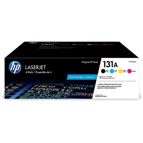 Cartouche de toner laser d'origine HP 131A - Pack combiné - Noir, cyan, magenta, jaune - 4 / carton CF210AQ1